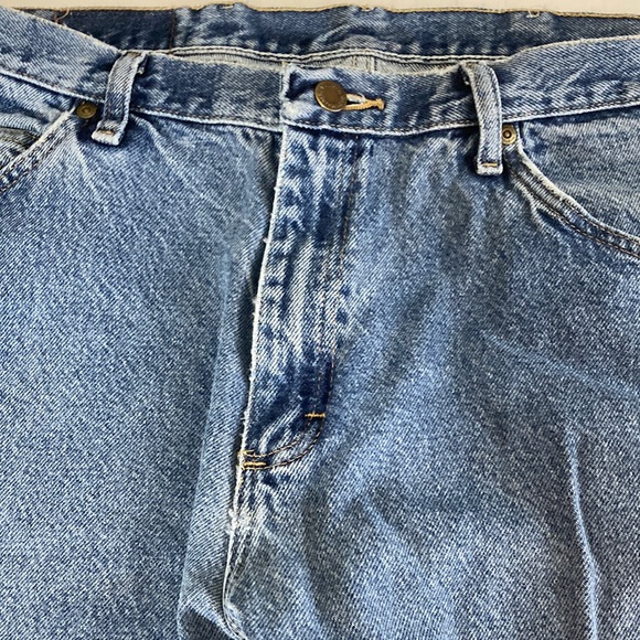 Wrangler Regular Fit Distressed Jeans Size 36X30 - Picture 2 of 7